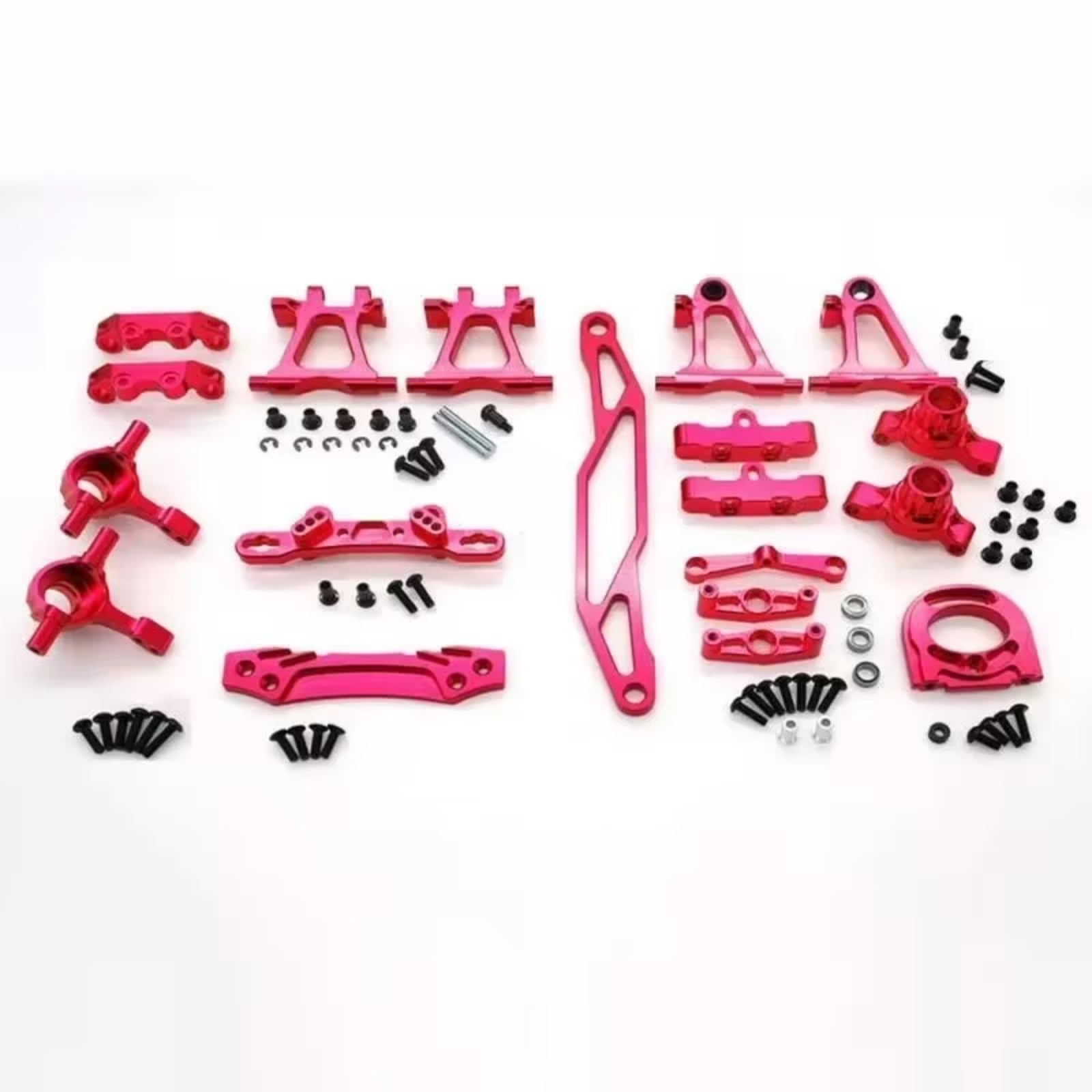 PLOQAZEH Für Tamiya Für TT-02 1/10 Metall Querlenker Achsschenkel RC Auto Upgrade Zubehör Ersetzen Ändern Teile RC Achsschenkel(Red) von PLOQAZEH