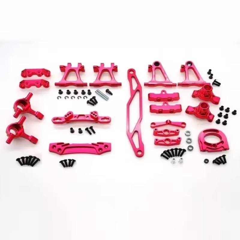 PLOQAZEH Für Tamiya Für TT-02 1/10 Metall Querlenker Achsschenkel RC Auto Upgrade Zubehör Ersetzen Ändern Teile RC Achsschenkel(Red) von PLOQAZEH