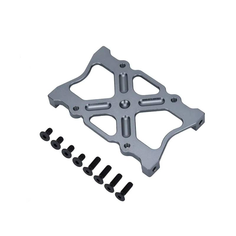 PLOQAZEH RC Autoteile Für Axial Für SCX10 1/10 RC Auto 1Pcs Aluminium Panel Halterung Montage Rahmen Halterung Fernbedienung Auto Zubehör Ersatzteile(Dark Grey) von PLOQAZEH