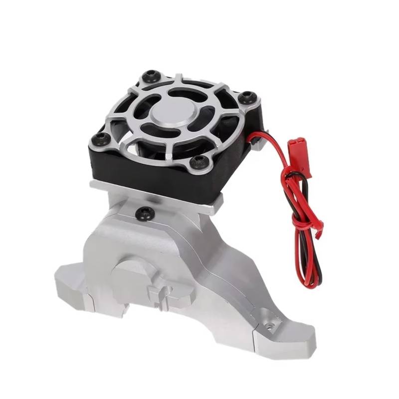 PLOQAZEH RC Autoteile Für Für traxxas Für TRX-4#8290 1/10 RC Crawler Auto 1PCS Aluminium Legierung Motor Halterung Kühlkörper Mit Lüfter(Silver) von PLOQAZEH
