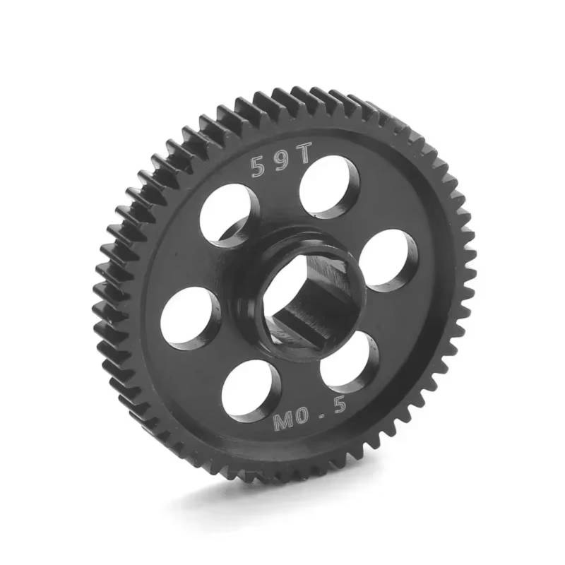 PLOQAZEH RC Autoteile Für Granite Für Grom 1/18 RC Auto Upgrade Teile Zubehör Stahl Metall 0,5 M 57T 59T Spur Getriebe Wichtigsten Getriebe ARA311196(Size2) von PLOQAZEH