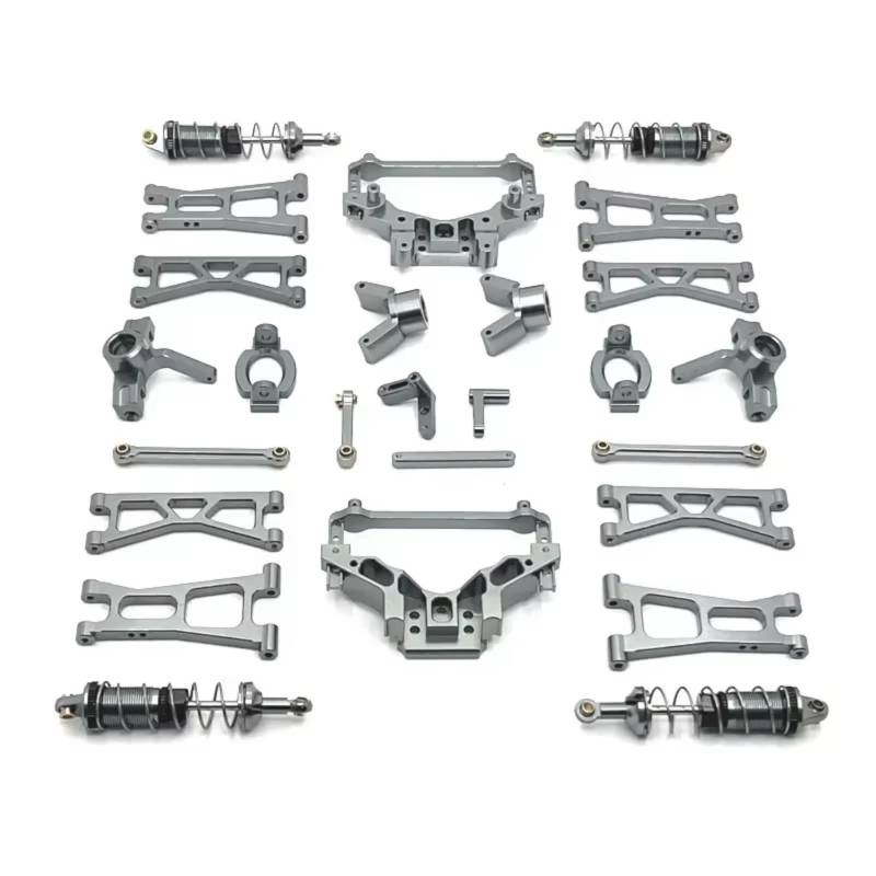 PLOQAZEH RC Autoteile Für HSP 14321 14322 14331 14332 14421 14422 14431 14432 C8802 YDJ-D879 1/14 RC Auto Teile Metall Upgrade Zubehör(Dark Grey) von PLOQAZEH