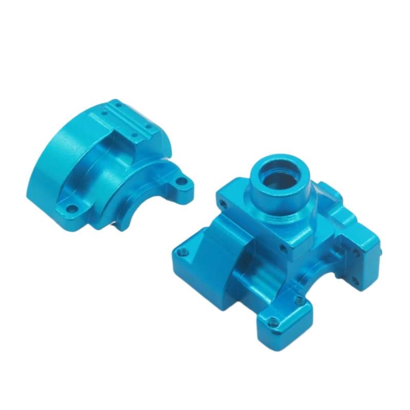 PLOQAZEH RC Autoteile Für HSP 94111 94123 94107 1/10 RC Auto Upgrade Teile 102075 Aluminium Getriebe Box Mit Schrauben Zubehör(Blue) von PLOQAZEH