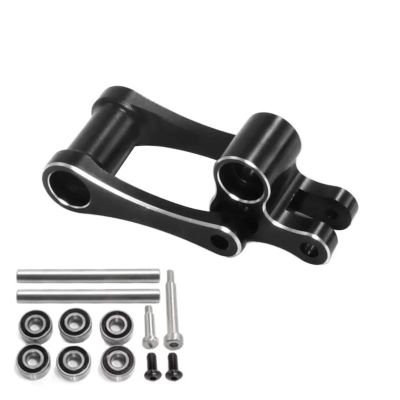 PLOQAZEH RC Autoteile Für Losi Promoto-Mx 1/4 Rc Auto Upgrade Teile Zubehör Metall Bremse Lenkung Arm Lenkung Servo Halterung(Black) von PLOQAZEH