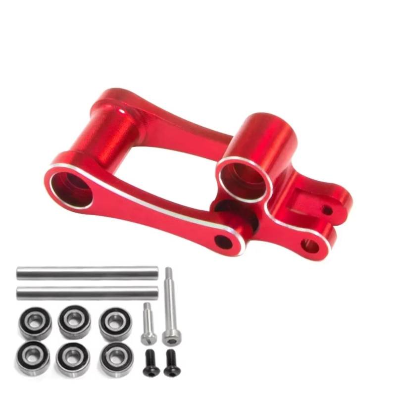 PLOQAZEH RC Autoteile Für Losi Promoto-Mx 1/4 Rc Auto Upgrade Teile Zubehör Metall Bremse Lenkung Arm Lenkung Servo Halterung(Red) von PLOQAZEH