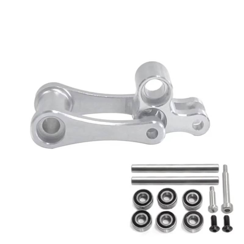 PLOQAZEH RC Autoteile Für Losi Promoto-Mx 1/4 Rc Auto Upgrade Teile Zubehör Metall Bremse Lenkung Arm Lenkung Servo Halterung(Silver) von PLOQAZEH