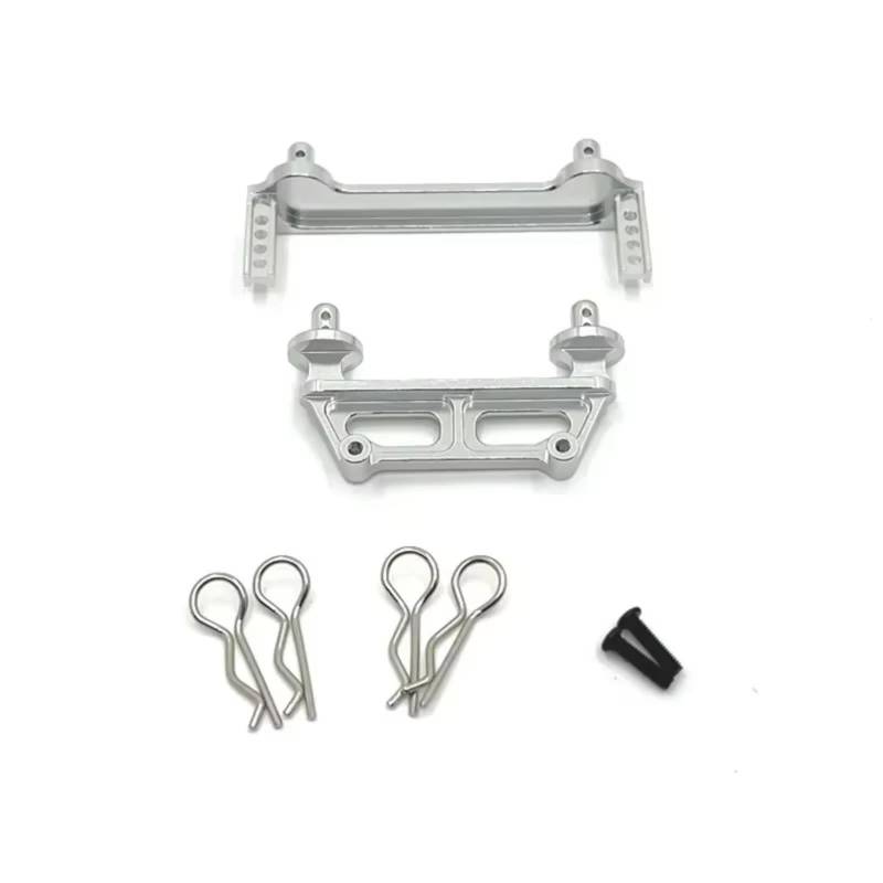 PLOQAZEH RC Autoteile Für MJX M162 M163 16207 16208 16209 16210 H6 1/16 RC Auto Upgrade Teile Zubehör Metall Körper Montieren Post Shell Spalte(Silver) von PLOQAZEH