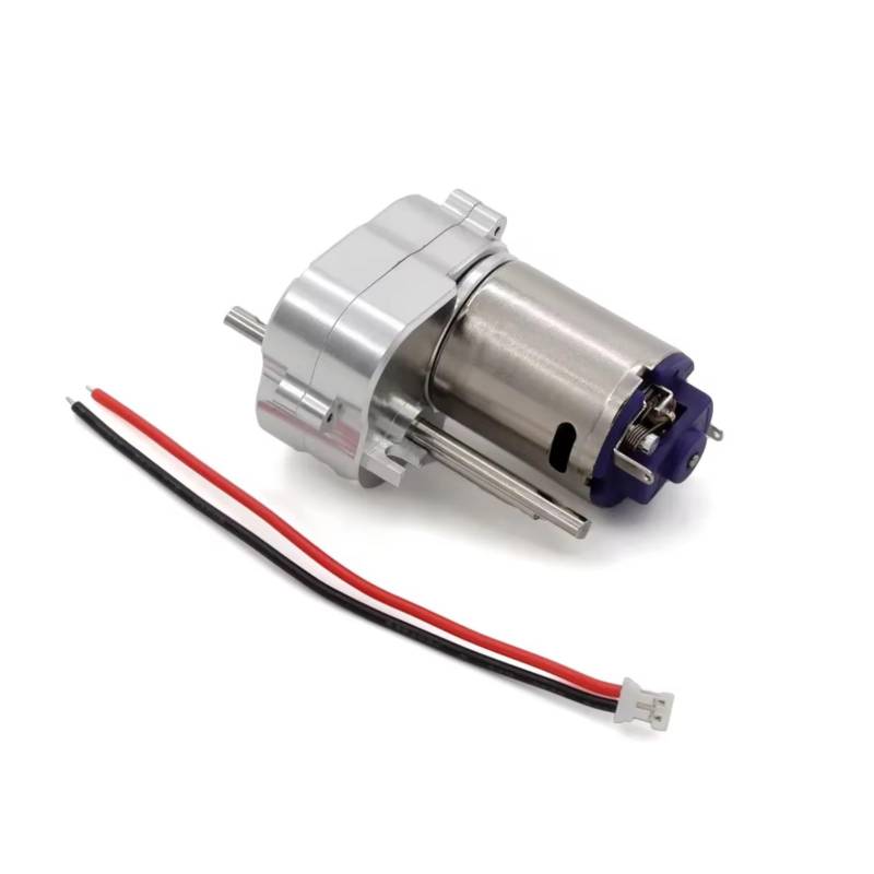 PLOQAZEH RC Autoteile Für MN82 Für MN78 1/12 RC Auto Upgrade Teile Zubehör 1 Pcs Metall Übertragung Motor Getriebe Box Mit Metall Zahnräder(Silver) von PLOQAZEH