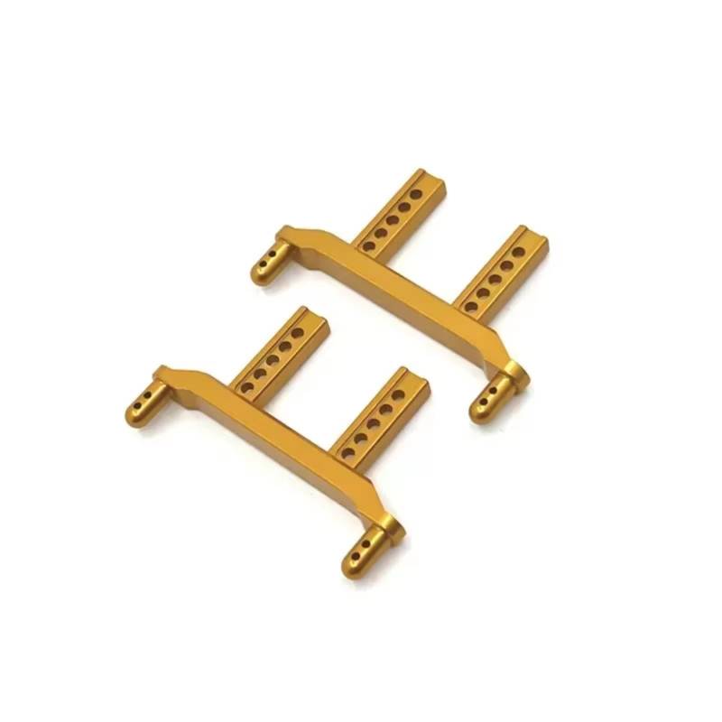 PLOQAZEH RC Autoteile Für Scy 16101 16102 16103 16106 16201 Für Für JJRC Q130a Q130b Q141 Q117 1/16 Rc Auto Upgrade Teile Metall Vorne Und Hinten Körper Montieren Post(Yellow) von PLOQAZEH