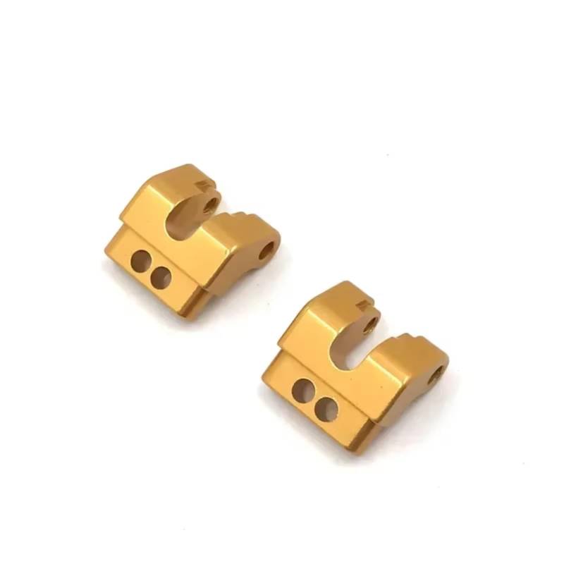 PLOQAZEH RC Autoteile Für WLtoys 124016 124018 1/12 RC Auto Metall Upgrade Änderung Teile Paar Schock Montage Halterungen(Yellow) von PLOQAZEH