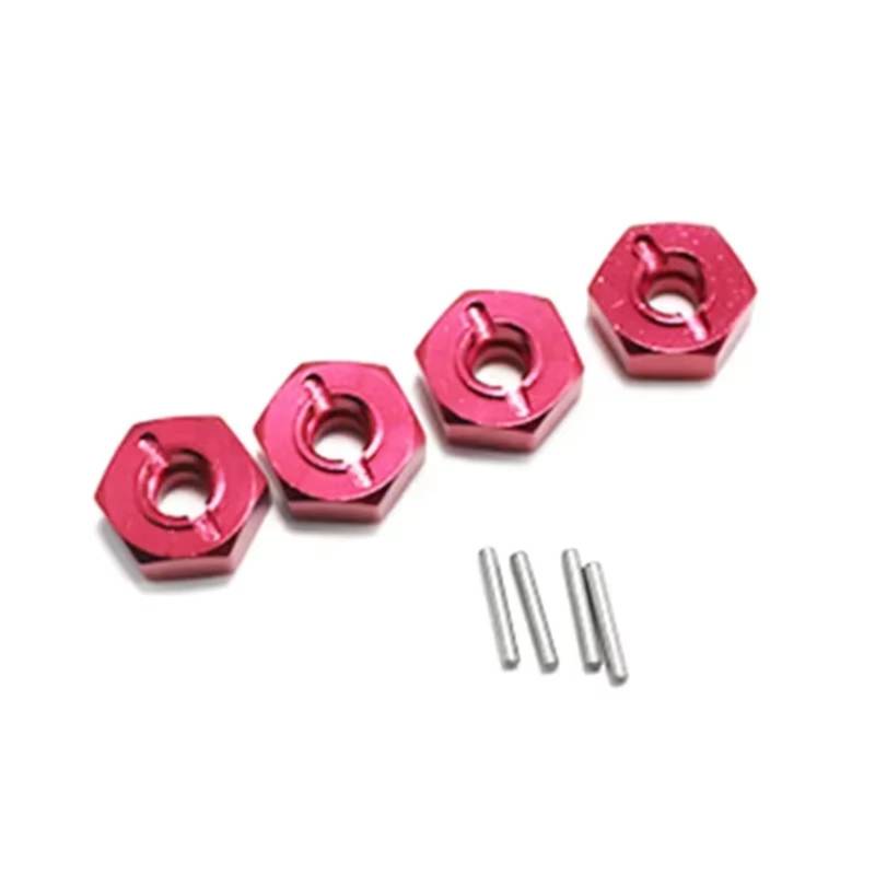 PLOQAZEH RC Autoteile Für Wltoys 144001 1/14 RC Auto Ersatzteile Metall Combiner Upgrade Fernbedienung Auto Teile Rot Gelb Blau Für Silber(Red) von PLOQAZEH