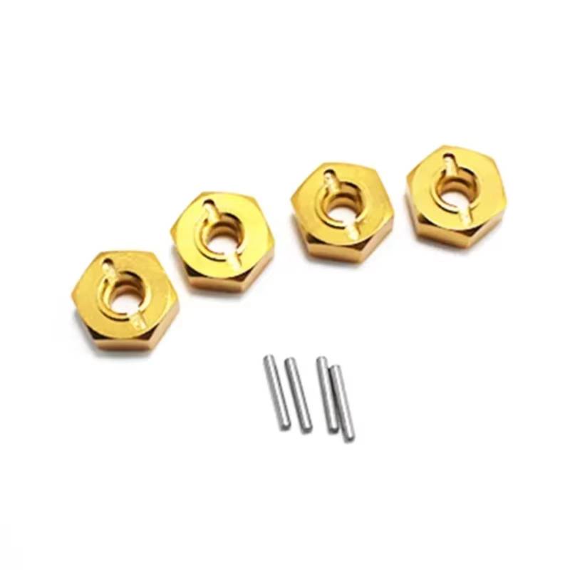 PLOQAZEH RC Autoteile Für Wltoys 144001 1/14 RC Auto Ersatzteile Metall Combiner Upgrade Fernbedienung Auto Teile Rot Gelb Blau Für Silber(Yellow) von PLOQAZEH