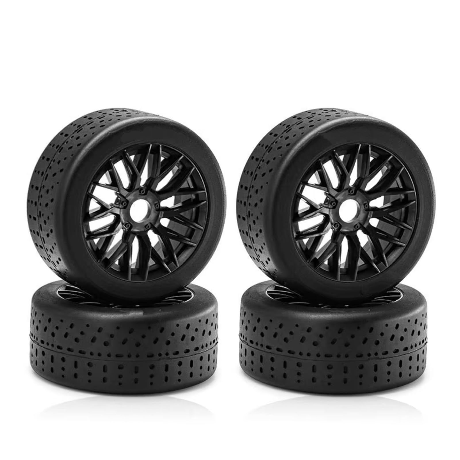 PLOQAZEH RC Car Upgrade Zubehör Für Arrma 1/7 4 Stücke 100 X42mm Reifen Reifen 17mm Rad Hex RC Auto Ersatz Upgrade Teile Zubehör(Black) von PLOQAZEH