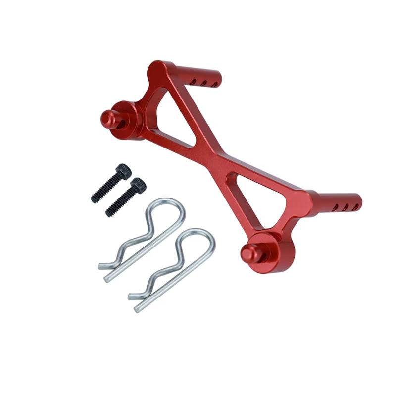 PLOQAZEH RC Car Upgrade Zubehör Für Axial Für SCX24 C10 AXI00001 AXI201002 1/24 Metall RC Auto-Shell-Säulenhalterung Karosseriehalter RC Auto-Upgrade-Teile(Red) von PLOQAZEH