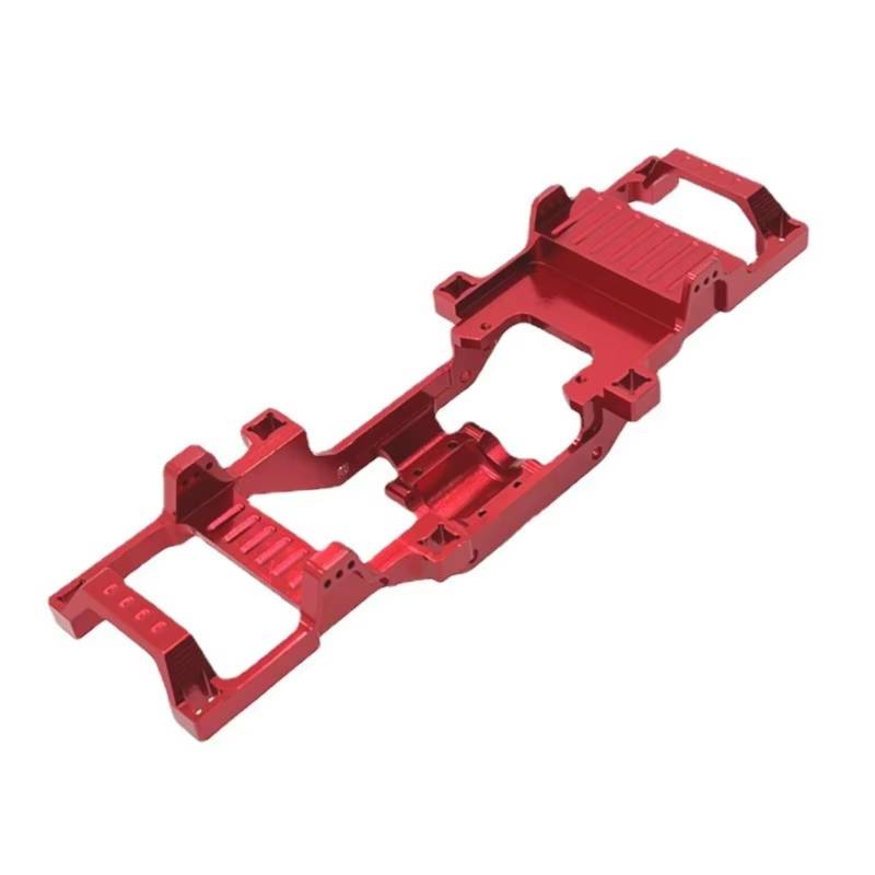 PLOQAZEH RC Car Upgrade Zubehör Für FMS Xiaoqi Für FCX24 1/24 Metall-Upgrade-Modifikation CNC-Prozess Für Chassis-Rahmen Fernbedienung Crawler Auto-Upgrade-Teile Zubehör(Red) von PLOQAZEH