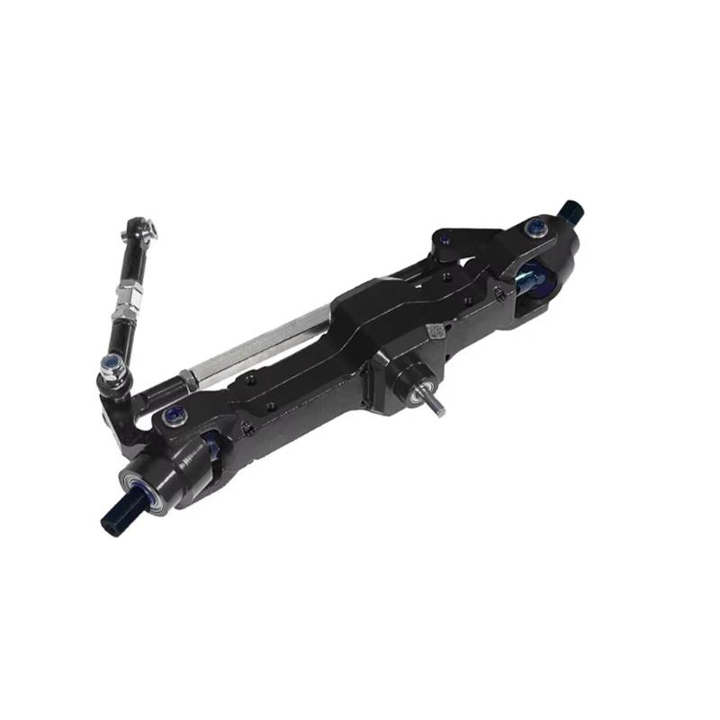 PLOQAZEH RC Car Upgrade Zubehör Für Feiyu Für JJRC Für WPL C14 C24 1/16 Fernbedienung Auto Metall Upgrade Modifizierte Teile Vorderachse Montage Upgrade Zubehör(Black) von PLOQAZEH