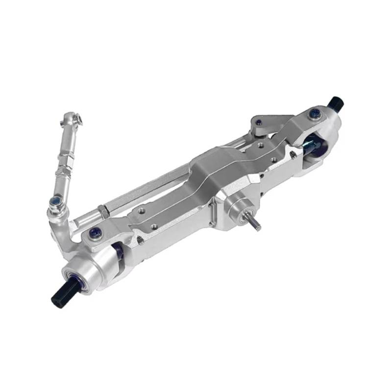 PLOQAZEH RC Car Upgrade Zubehör Für Feiyu Für JJRC Für WPL C14 C24 1/16 Fernbedienung Auto Metall Upgrade Modifizierte Teile Vorderachse Montage Upgrade Zubehör(Silver) von PLOQAZEH