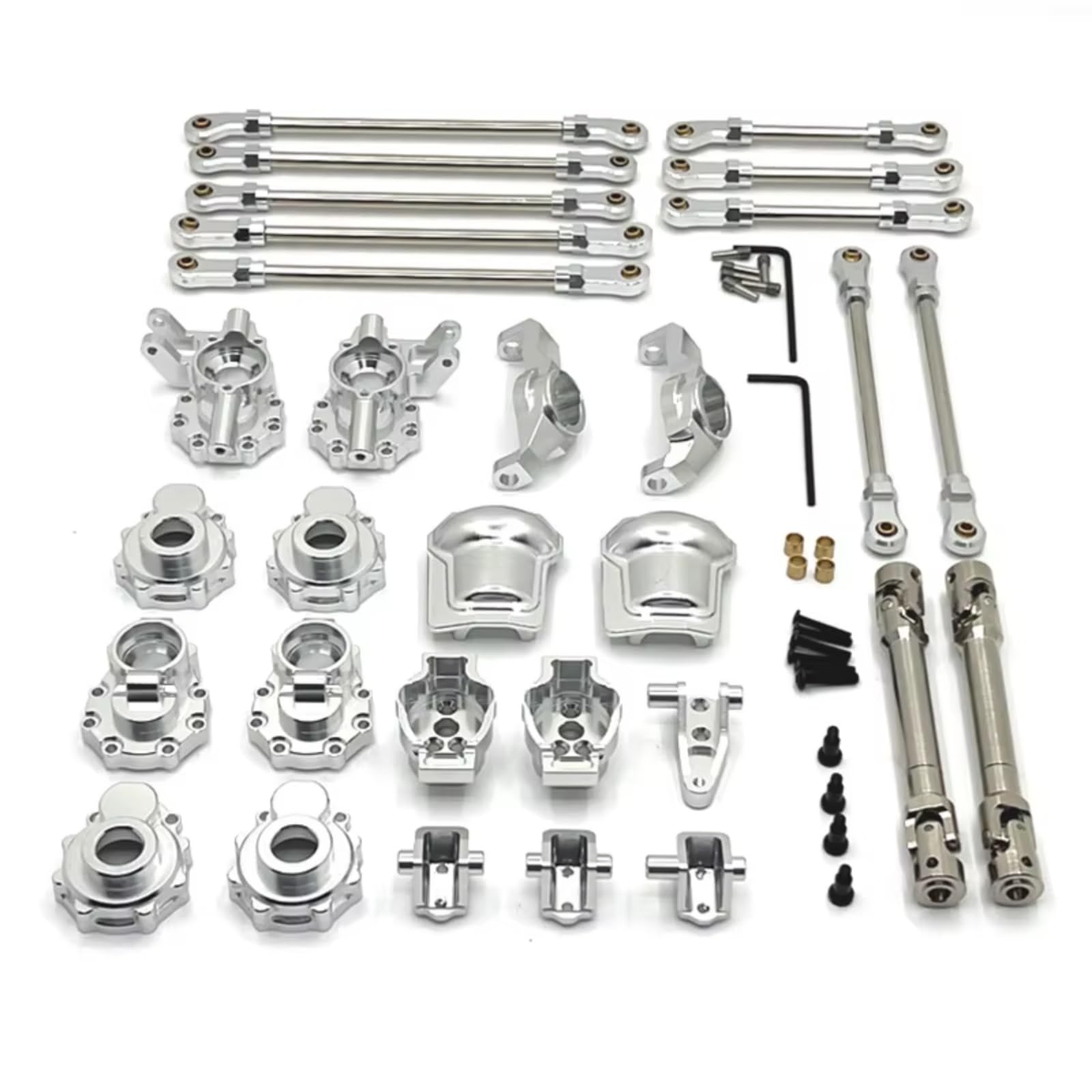 PLOQAZEH RC Car Upgrade Zubehör Für HB Für Spielzeug R1001 R1002 R1003 1/10 Metallportal Achse Getriebe Gehäuse Diff Abdeckung Achse Montieren Antriebswelle Link Kit RC Auto Upgrade Teile(Gray) von PLOQAZEH