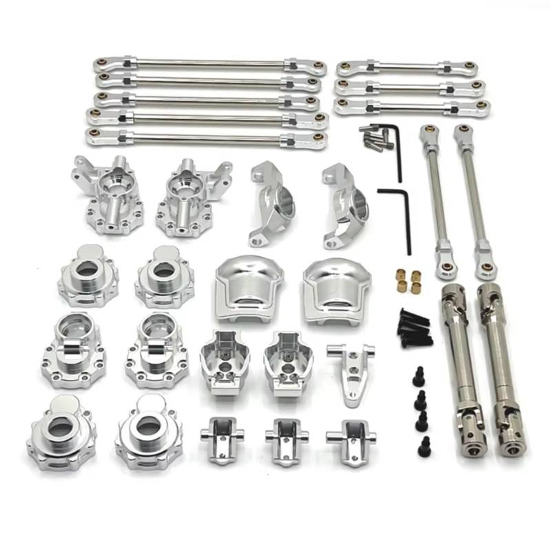 PLOQAZEH RC Car Upgrade Zubehör Für HB Für Spielzeug R1001 R1002 R1003 1/10 Metallportal Achse Getriebe Gehäuse Diff Abdeckung Achse Montieren Antriebswelle Link Kit RC Auto Upgrade Teile(Gray) von PLOQAZEH