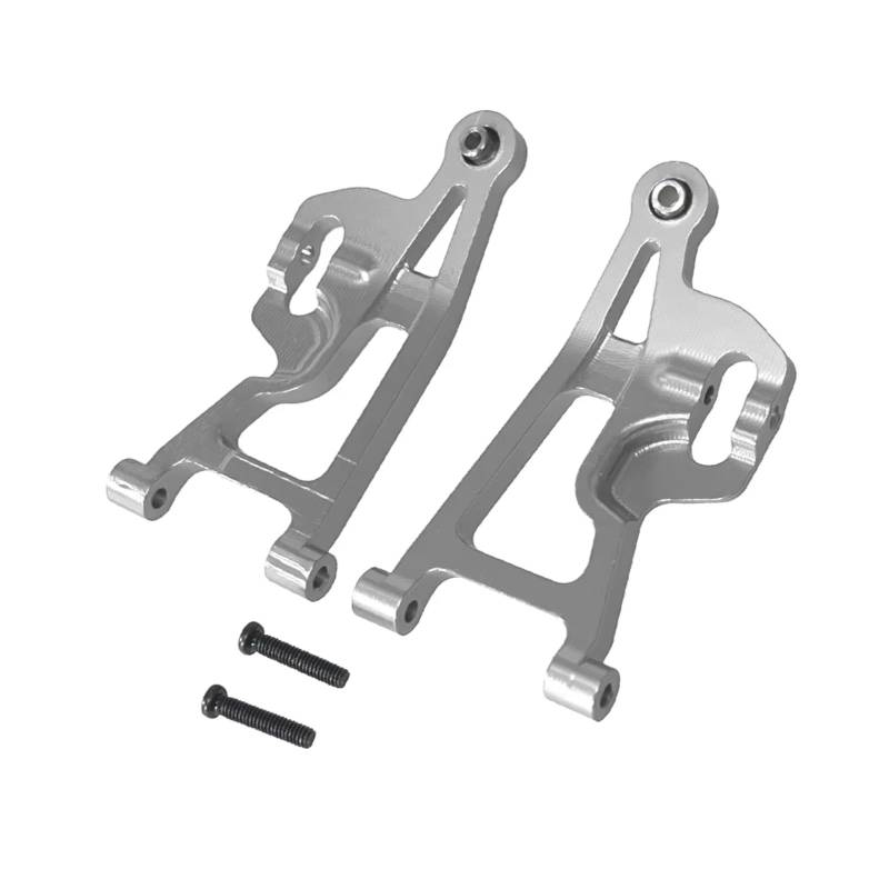 PLOQAZEH RC Car Upgrade Zubehör Für Hyper Go Für MJX 14209 14210 1/14 Metall Modifikation Front Lower Arm Fernbedienung Rc Auto Upgrade Teile Zubehör(Silver) von PLOQAZEH