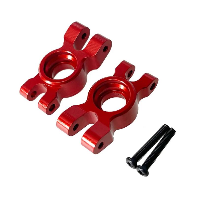 PLOQAZEH RC Car Upgrade Zubehör Für Hyper Go Für MJX 14209 14210 H14BM 1/14 Metall Hinterrad Feste Basis RC Auto Fernbedienung Teile Upgrade Änderung Zubehör(Red) von PLOQAZEH