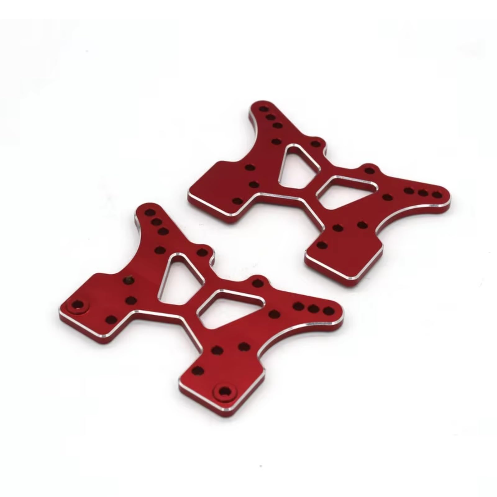 PLOQAZEH RC Car Upgrade Zubehör Für JLB 11101 21101 J3 1/10 Hydraulische Platte Shock Mount EA1004 RC Fernbedienung Auto Für Racing Metall Upgrade Teile(Red) von PLOQAZEH