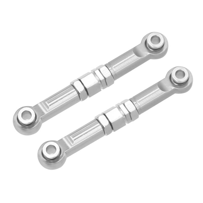 PLOQAZEH RC Car Upgrade Zubehör Für MJX 16207 16208 16209 16210 Für MJX 1/14 14209 14210 Metall Front Steering Rod Lenkung Links Spurstange RC Auto Upgrade Teile(Silver) von PLOQAZEH