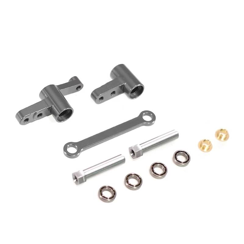 PLOQAZEH RC Car Upgrade Zubehör Für MJX Für Hyper Go 14210 14209 H14BM 1/14 Lenkung Mit Lagern Lenksäule Lenkwelle RC Auto Upgrade Teile(Titanium) von PLOQAZEH