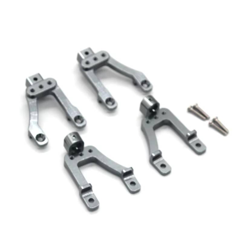 PLOQAZEH RC Car Upgrade Zubehör Für MN 128 Zubehör MN86S RC Fernbedienung Auto Metall Upgrade Zubehör Shock Mount(Gray) von PLOQAZEH