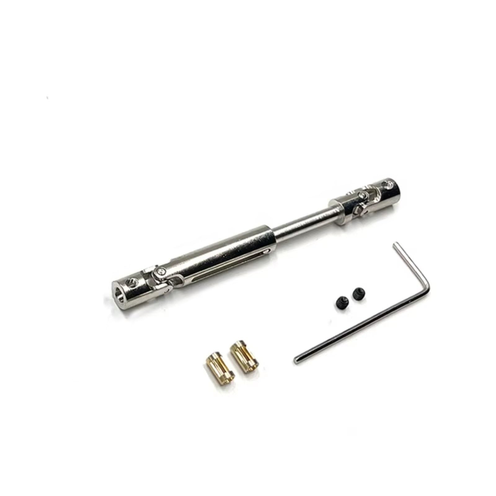 PLOQAZEH RC Car Upgrade Zubehör Für MN-78 Für MN82 LC79 1/12 Metallantriebswelle Cvd-Antriebswelle Mit 3 Mm Bis 4 Mm Wellenhülse RC-Auto-Upgrade-Teile Zubehör Ersatz(Silver,1pcs) von PLOQAZEH