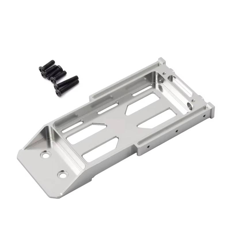 PLOQAZEH RC Car Upgrade Zubehör Für MN MN86 MN86S MN86KS Für MN128 4WD G500 1/12 Batterie Metallhalterung Geeignete Ketten-RC-Auto-Modifikationsteile(Silver) von PLOQAZEH