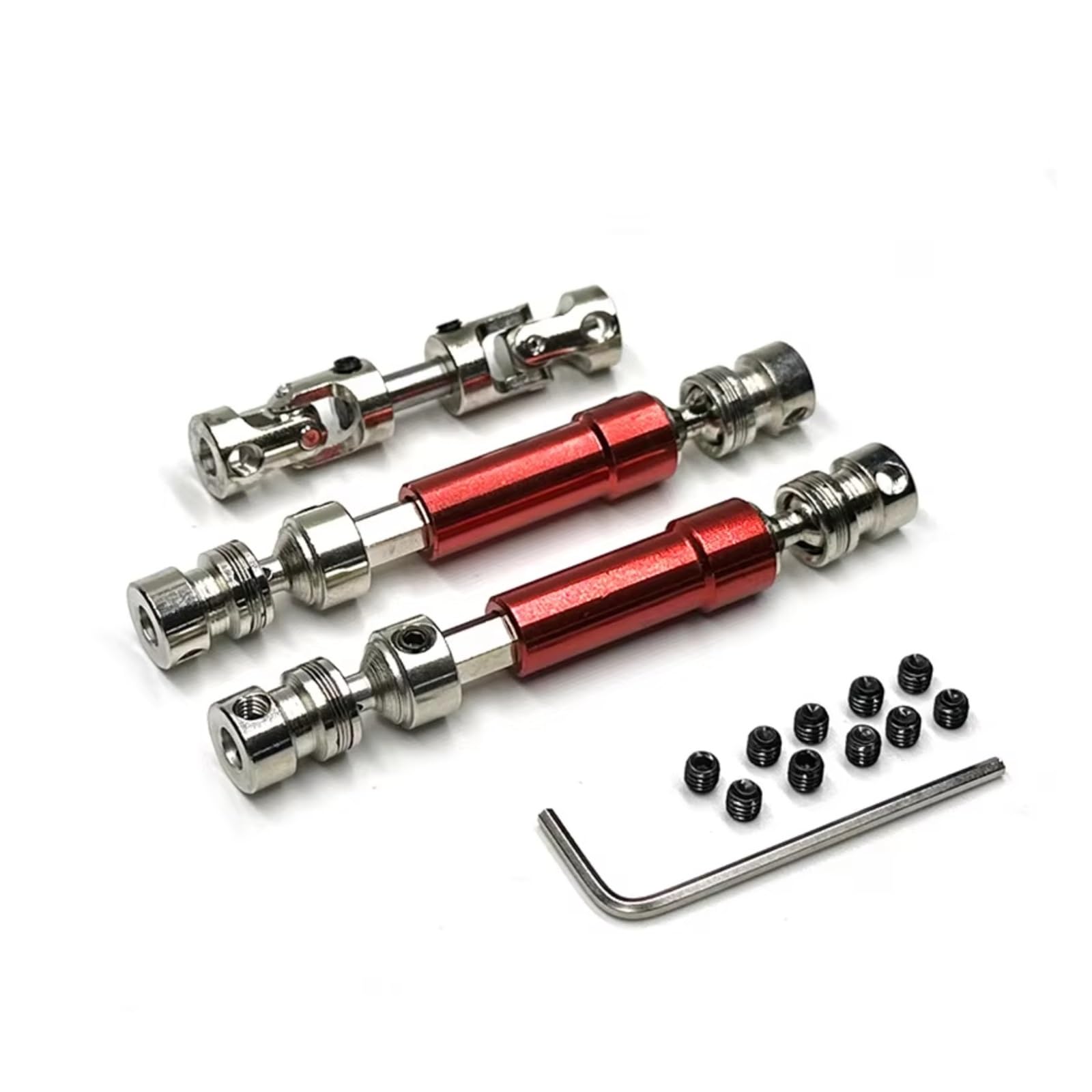 PLOQAZEH RC Car Upgrade Zubehör Für MN128 MN86 MN86S MN86K MN86KS Für MN G500 1/12 3 Stücke Metall Antriebswelle CVD Antriebswelle RC Auto Upgrade Teile Zubehör Ersatz Verwenden(Red) von PLOQAZEH