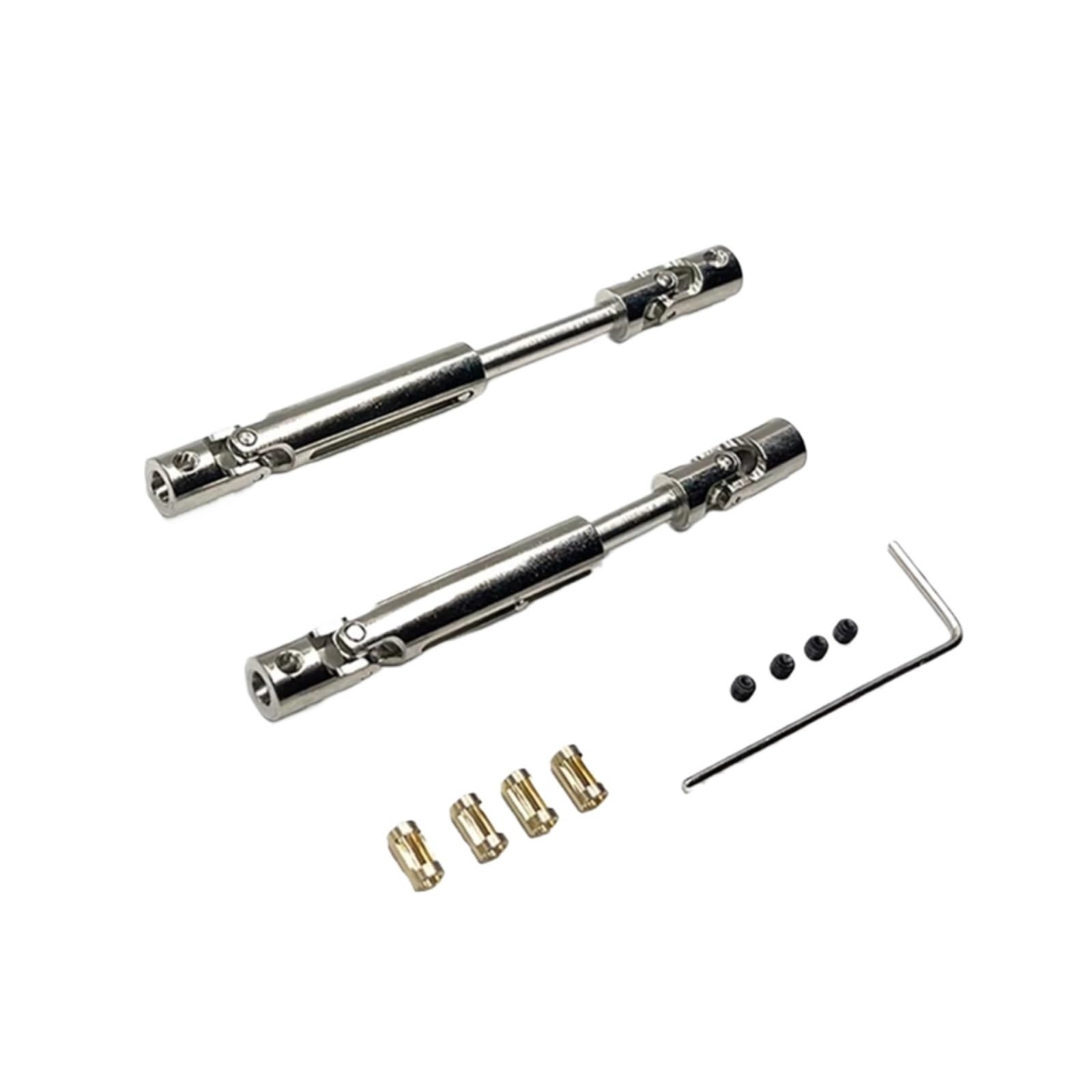 PLOQAZEH RC Car Upgrade Zubehör Für MN78 Für MN-78 Für MN82 LC79 1/12 Metallantriebswelle CVD-Antriebswelle Mit 3 Mm Bis 4 Mm Wellenhülse RC-Auto-Upgrade-Teile Zubehör-Upgrade(White,2pcs) von PLOQAZEH