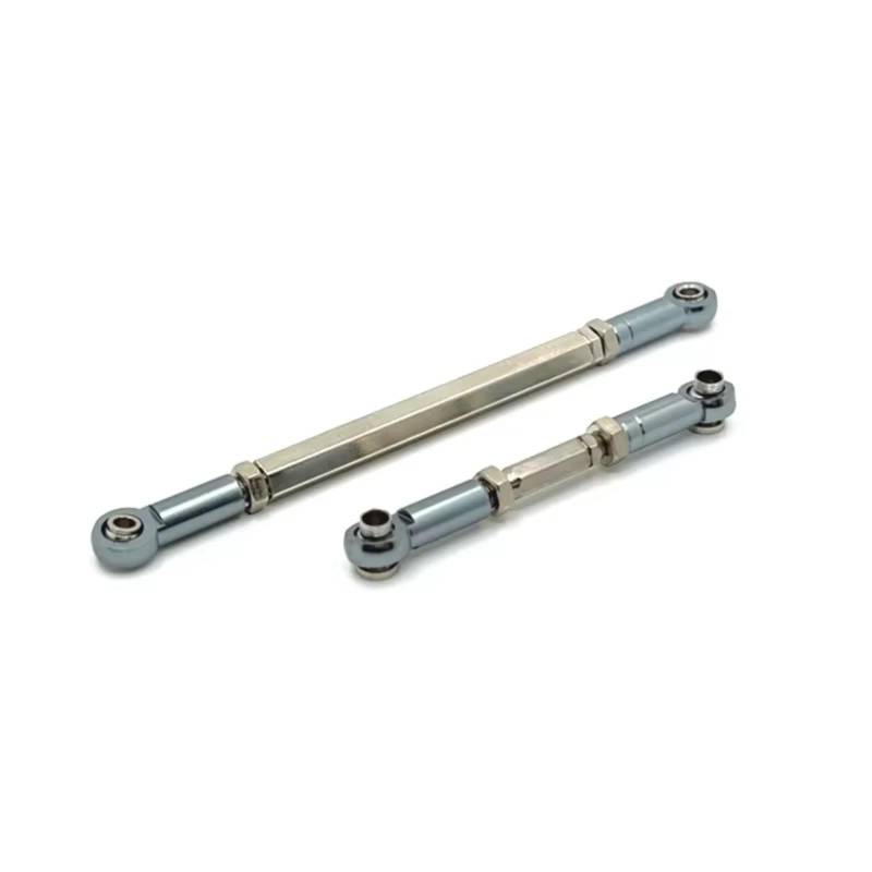 PLOQAZEH RC Car Upgrade Zubehör Für MN78 Für MN82 Für MN168 1/12 Metall Lenkstange Link Rod Spurstange RC Auto Upgrades Teile Zubehör(Titanium) von PLOQAZEH