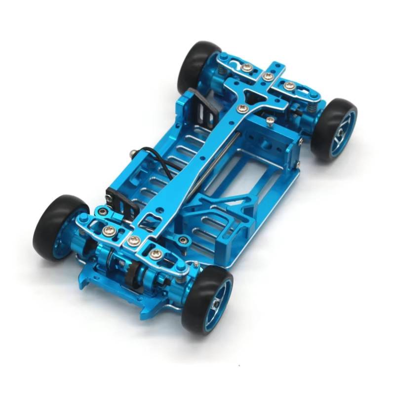 PLOQAZEH RC Car Upgrade Zubehör Für Mini-q Q8 1/28 Rahmen Drift Für Racing DIY Montage Rahmen RC Fernbedienung Auto Metall Upgrade Zubehör(Blue) von PLOQAZEH