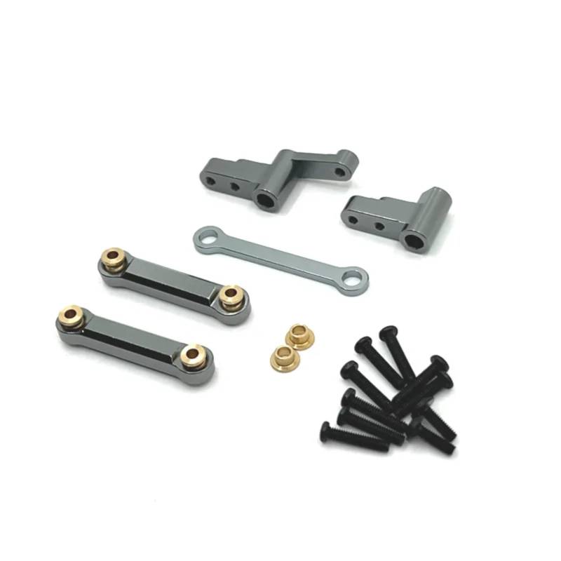 PLOQAZEH RC Car Upgrade Zubehör Für Mjx 14301 14302 14303 1/14 Metall Upgrade Lenkung Stange Fernbedienung Rc Modell Crawler Auto LKW Upgrade Teile(Gray) von PLOQAZEH
