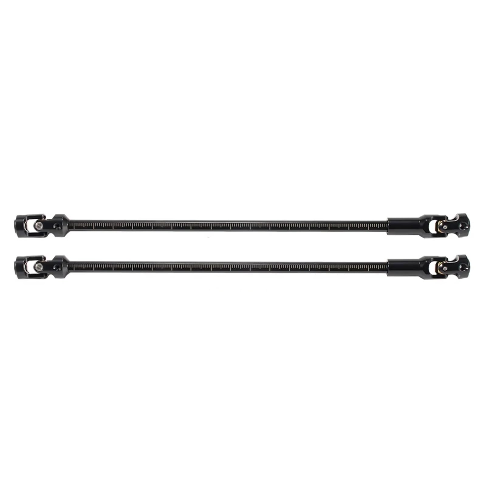 PLOQAZEH RC Car Upgrade Zubehör Für SCX10 Für Capra 1/10 Edelstahl Für Auf Länge Zugeschnittene Antriebswelle 68-229mm U-Joint Antriebswelle RC Rig Crawler Sportys 1,9 Shafty DIY(Black,2PCS) von PLOQAZEH