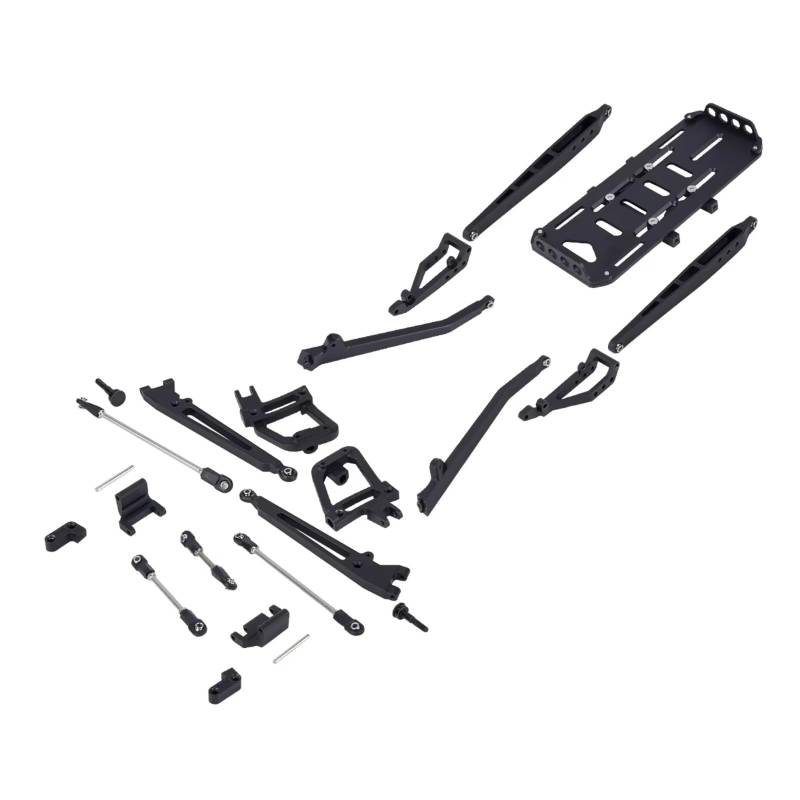 PLOQAZEH RC Car Upgrade Zubehör Für SCX10 I II 90046 90047 1/10 Metall Twin I-Beam 2WD Pre-Runner Aufhängung Conversion Kit RC Crawler Auto Achse Upgrade Teil(Black) von PLOQAZEH