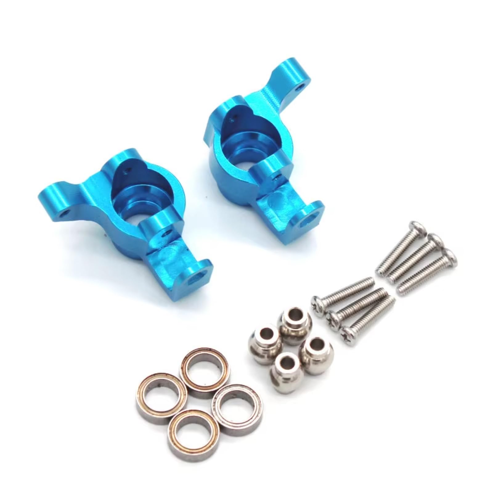 PLOQAZEH RC Car Upgrade Zubehör Für SCY 16101 16102 16103 16104 16106 16201 1/16 RC Metall Upgrade Teile Fernbedienung Auto Lenkung Tasse Teile(Blue) von PLOQAZEH