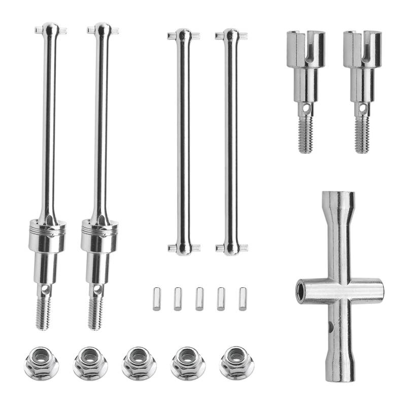 PLOQAZEH RC Car Upgrade Zubehör Für SCY Brushless 1/16 16307Pro 1 Set Aus Metall-Antriebswelle Vorne Und Hinten Fernbedienungs-Raupenfahrzeug Upgrade-Teile Zubehör von PLOQAZEH