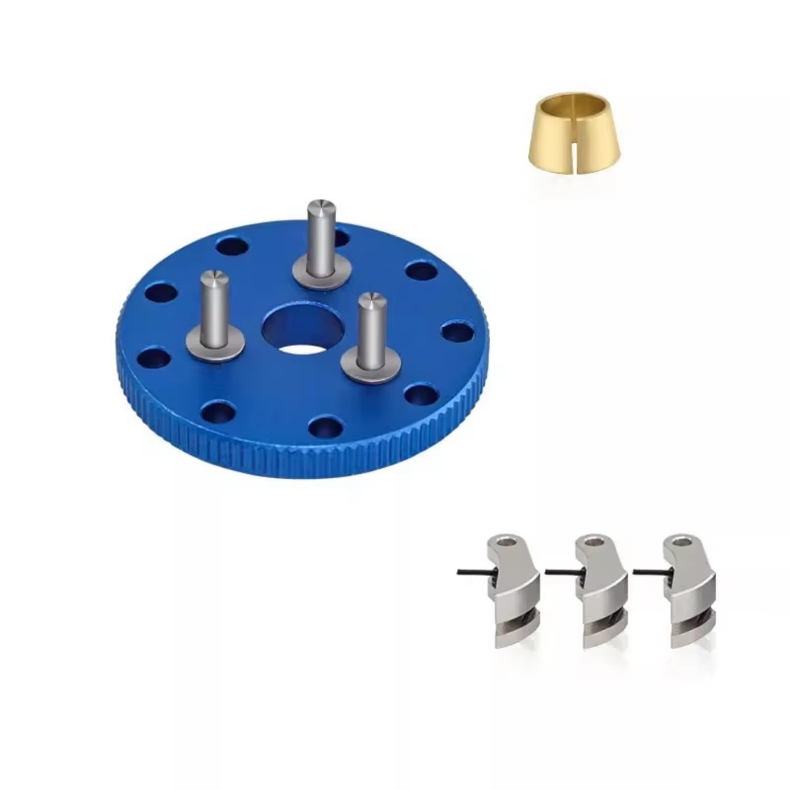 PLOQAZEH RC Car Upgrade Zubehör Für TRAXXAS Für Nitro Für Slash Für Rustler T-Maxx 4142 4146 3281 Metall Schwungrad Kupplung Glocke Set RC Auto Upgrade Teile Zubehör(Blue) von PLOQAZEH