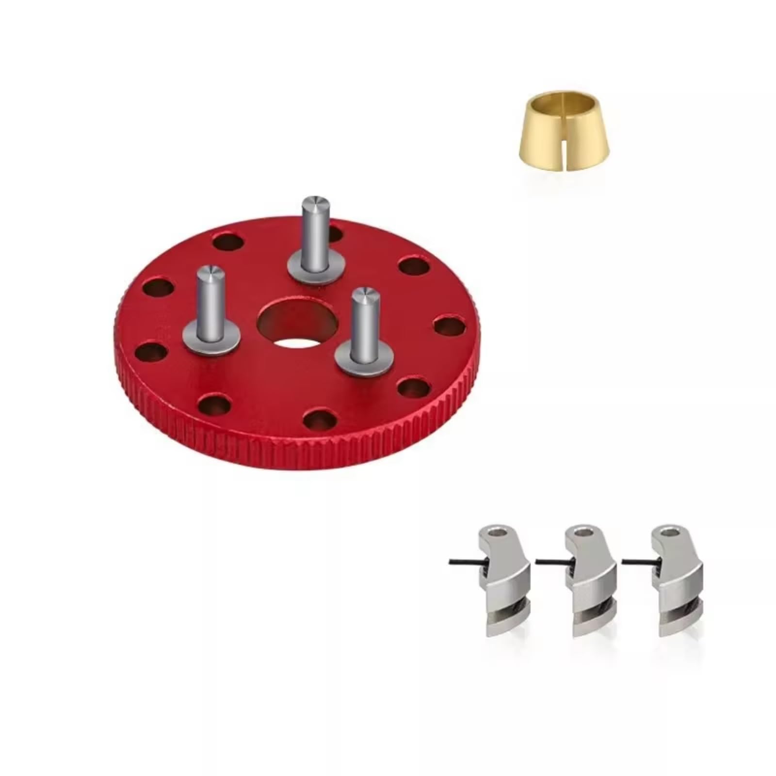 PLOQAZEH RC Car Upgrade Zubehör Für TRAXXAS Für Nitro Für Slash Für Rustler T-Maxx 4142 4146 3281 Metall Schwungrad Kupplung Glocke Set RC Auto Upgrade Teile Zubehör(Red) von PLOQAZEH