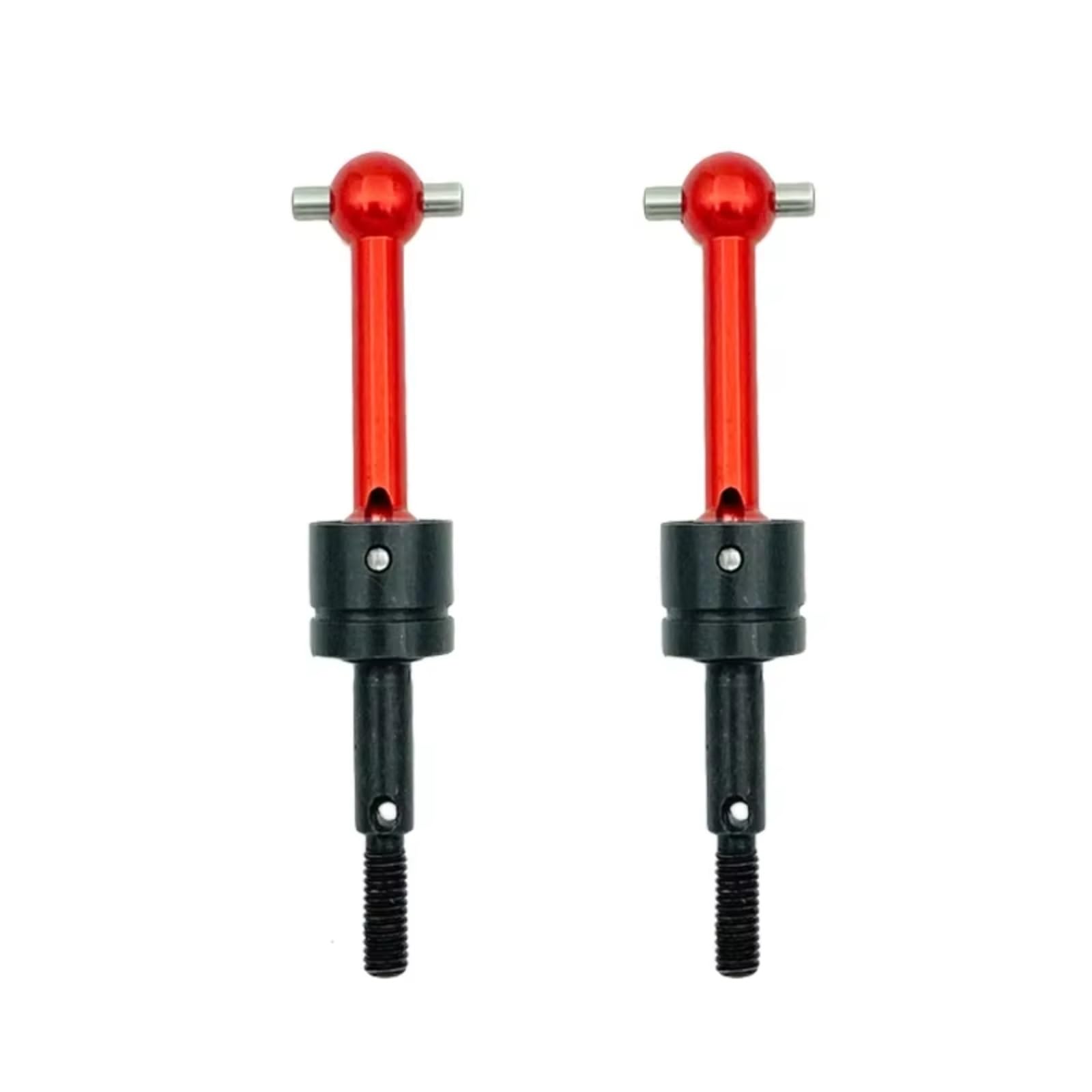 PLOQAZEH RC Car Upgrade Zubehör Für Tamiya Für TT01 Für TT02 TA04 53792 1/10 RC Auto CVD Metall Für Universal Antriebswelle RC Auto Upgrade Teile(Red,2pcs) von PLOQAZEH