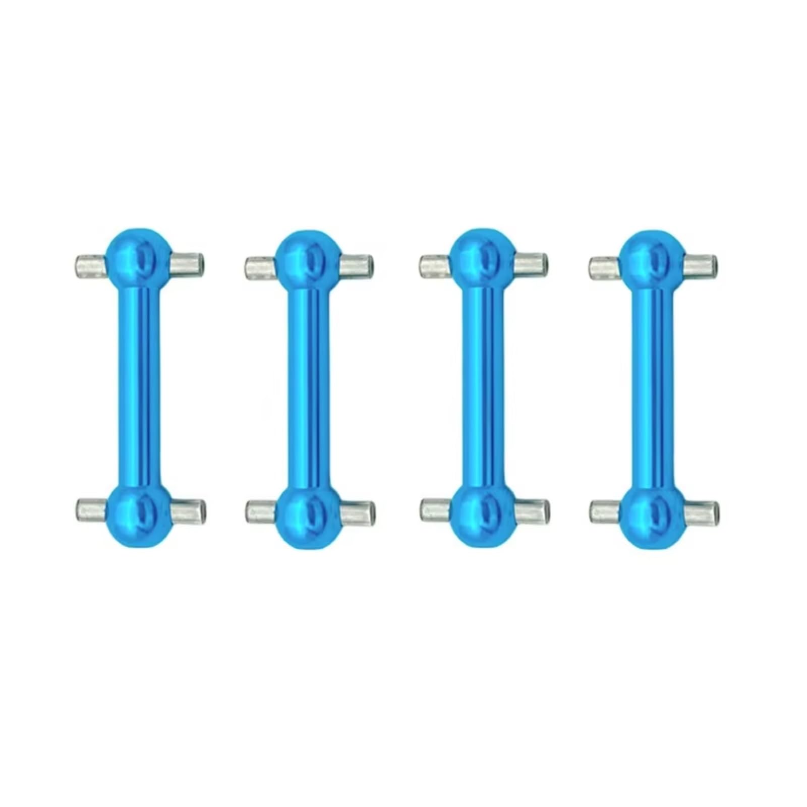 PLOQAZEH RC Car Upgrade Zubehör Für Tamiya Für TT01 Für TT02 TT01D TT01E TA04 1/10 4Pcs Metall Für Universal Antriebswelle Antriebswelle CVD Dogbone RC Auto Upgrades Teile(Blue) von PLOQAZEH