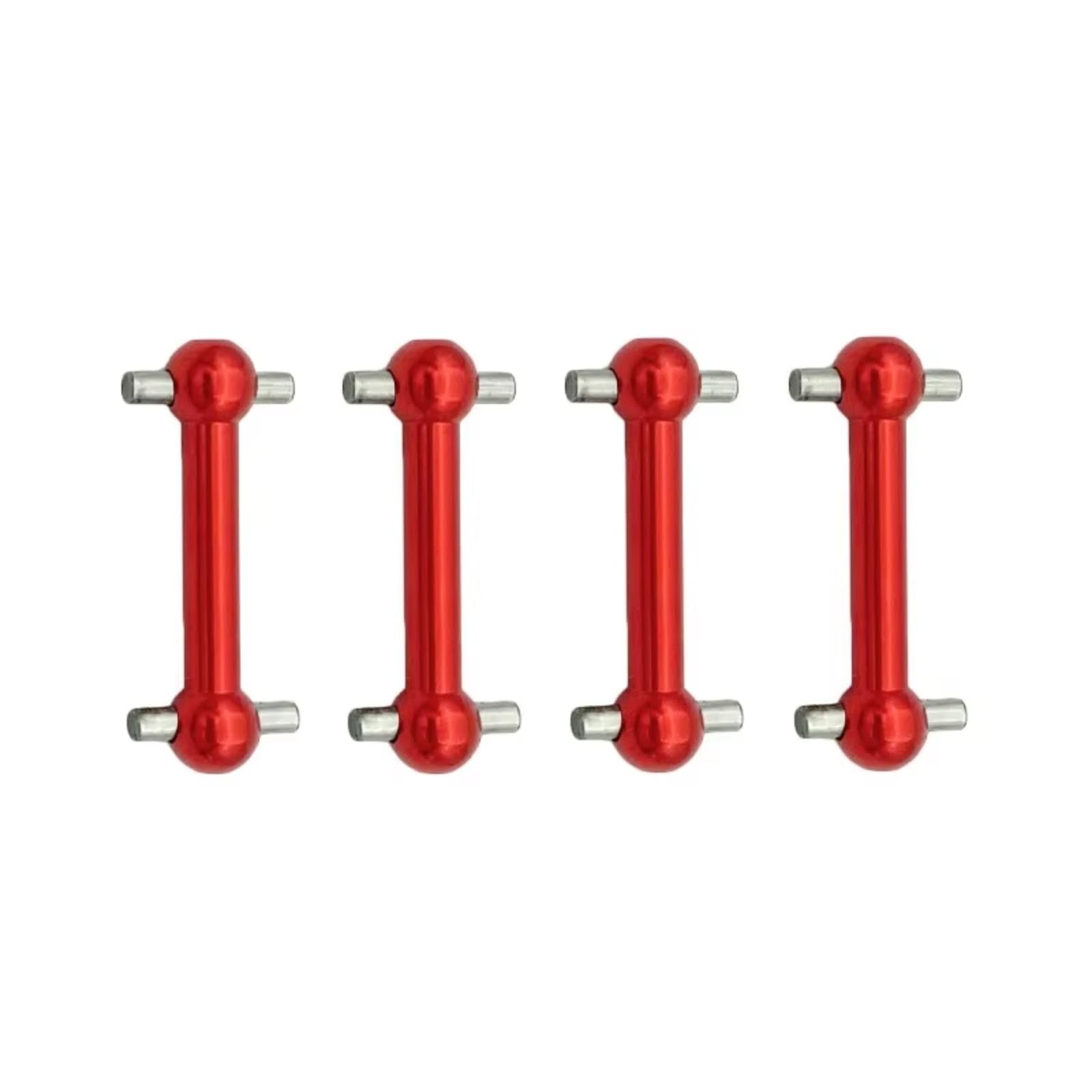 PLOQAZEH RC Car Upgrade Zubehör Für Tamiya Für TT01 Für TT02 TT01D TT01E TA04 1/10 4Pcs Metall Für Universal Antriebswelle Antriebswelle CVD Dogbone RC Auto Upgrades Teile(Red) von PLOQAZEH