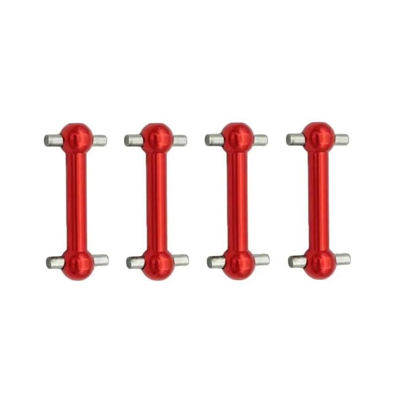 PLOQAZEH RC Car Upgrade Zubehör Für Tamiya Für TT01 Für TT02 TT01D TT01E TA04 1/10 4Pcs Metall Für Universal Antriebswelle Antriebswelle CVD Dogbone RC Auto Upgrades Teile(Red) von PLOQAZEH