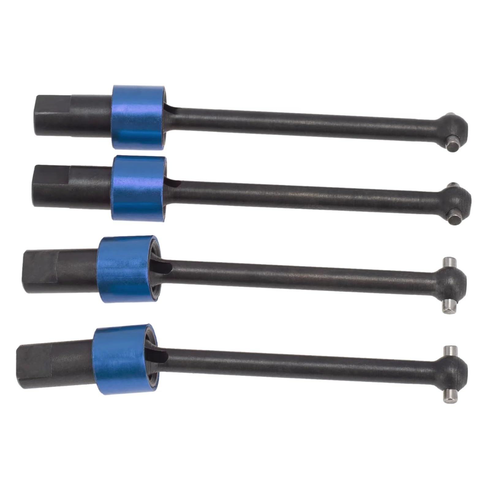 PLOQAZEH RC Car Upgrade Zubehör Für Traxxas Für LaTrax Für Teton 1/18 4 Stücke Metall Vordere Und Hintere Antriebswelle CVD Antriebswelle RC Auto Upgrade Teile(Blue) von PLOQAZEH