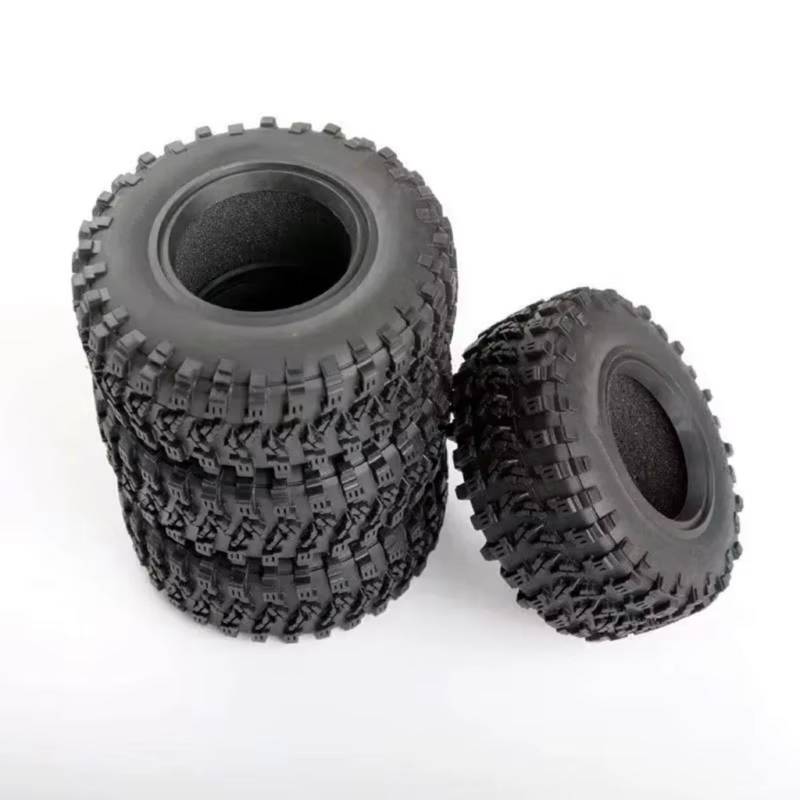 PLOQAZEH RC Car Upgrade Zubehör Für Traxxas Für TRX4 Für TRX6 D90 1/10 4Pcs 115MM 2,2 Gummi Große Reifen Rad Reifen RC Crawler Auto Upgrade Zubehör von PLOQAZEH