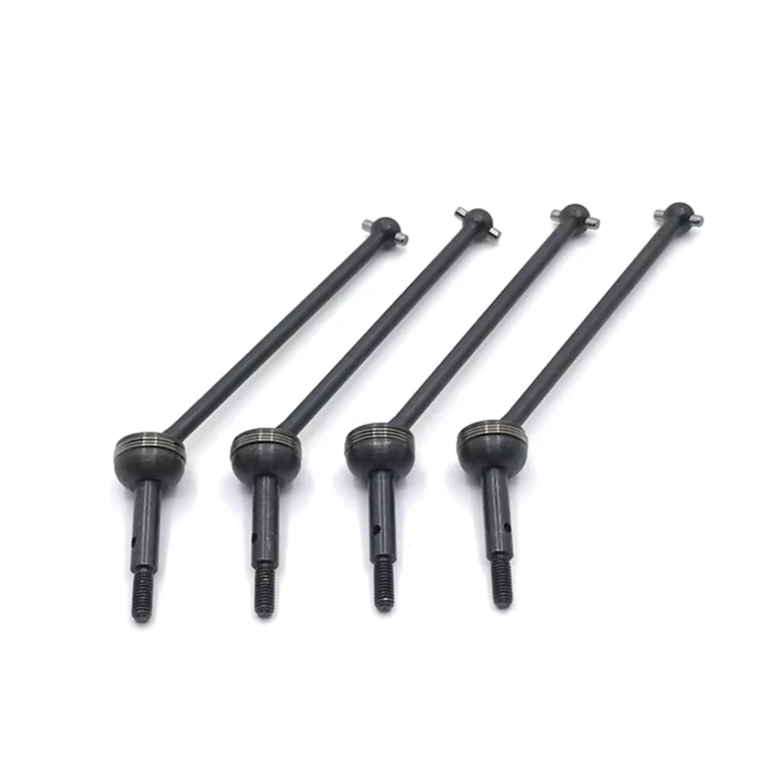 PLOQAZEH RC Car Upgrade Zubehör Für WLtoys 144001 144002 144010 124016 124017 124018 124019 4PCS Metall Retrofit Vordere Und Hintere Antriebswelle RC Auto Upgrade Teile(Black) von PLOQAZEH