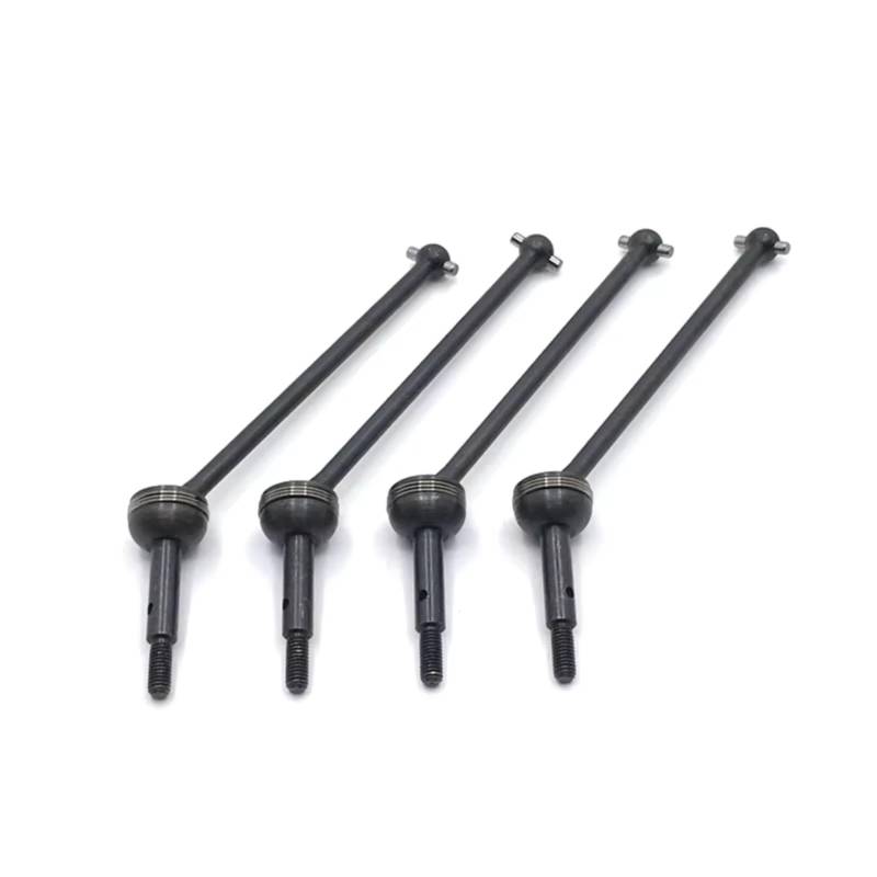 PLOQAZEH RC Car Upgrade Zubehör Für WLtoys 144001 144002 144010 124016 124017 124018 124019 4PCS Metall Retrofit Vordere Und Hintere Antriebswelle RC Auto Upgrade Teile(Black) von PLOQAZEH